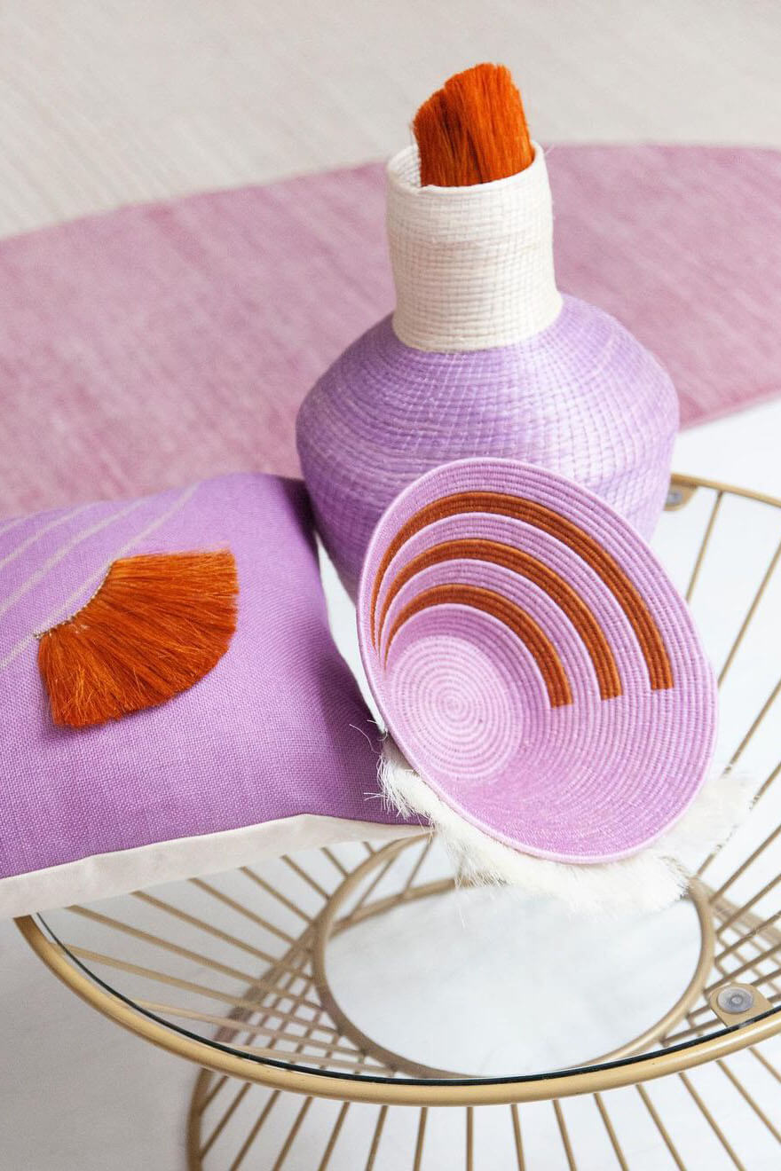 Luxury home decor brand offering colorful, happy goods sustainably handmade by Fair Trade artisans.