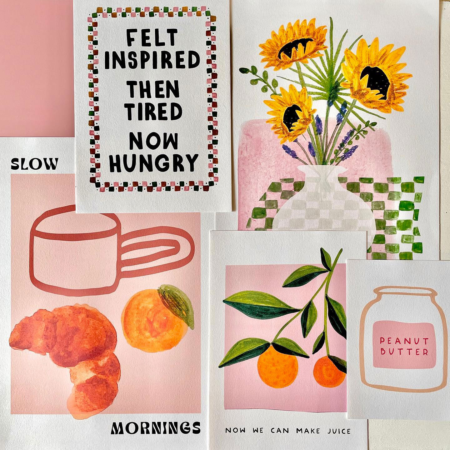 joyful breakfast prints by @hand_and_palm