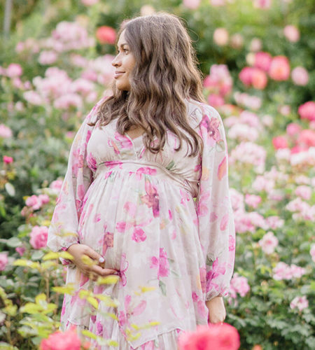 jenn's floral maternity portrait