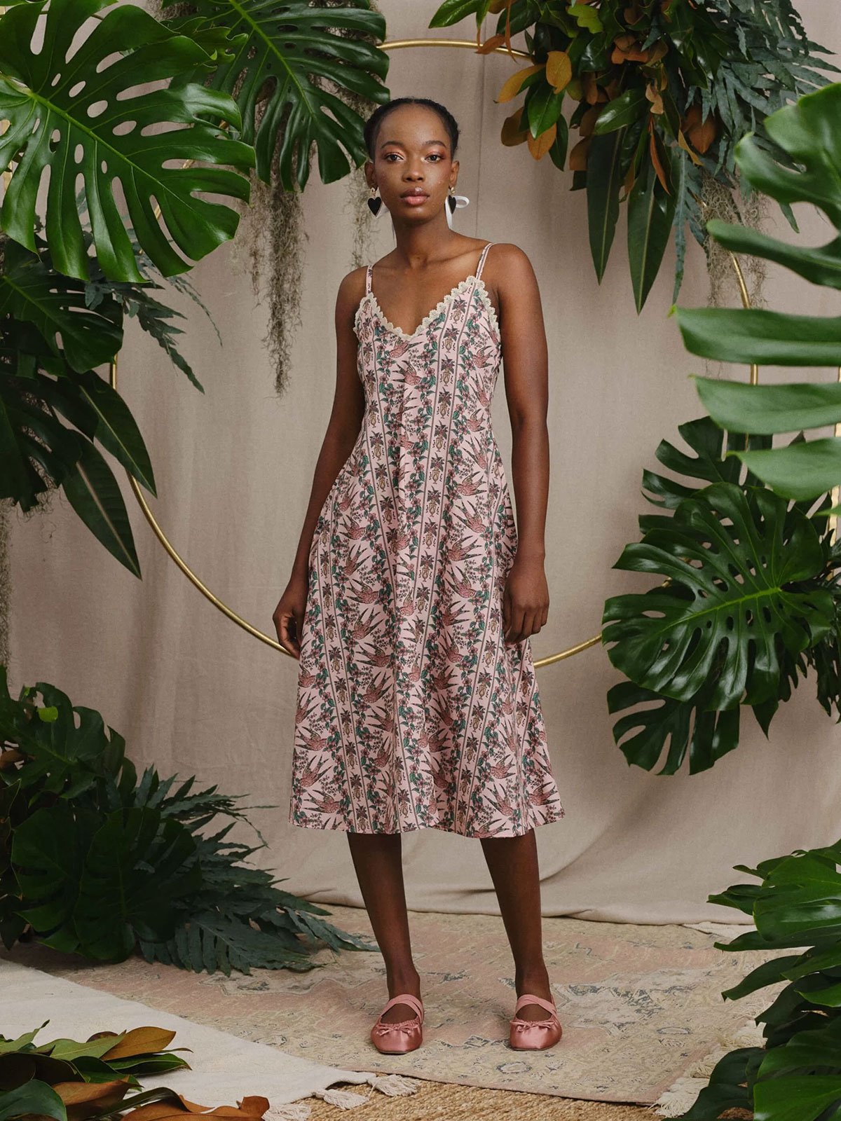 Maximalist Hedi Swallow slip dress from Loud Bodies (xxs-10x)