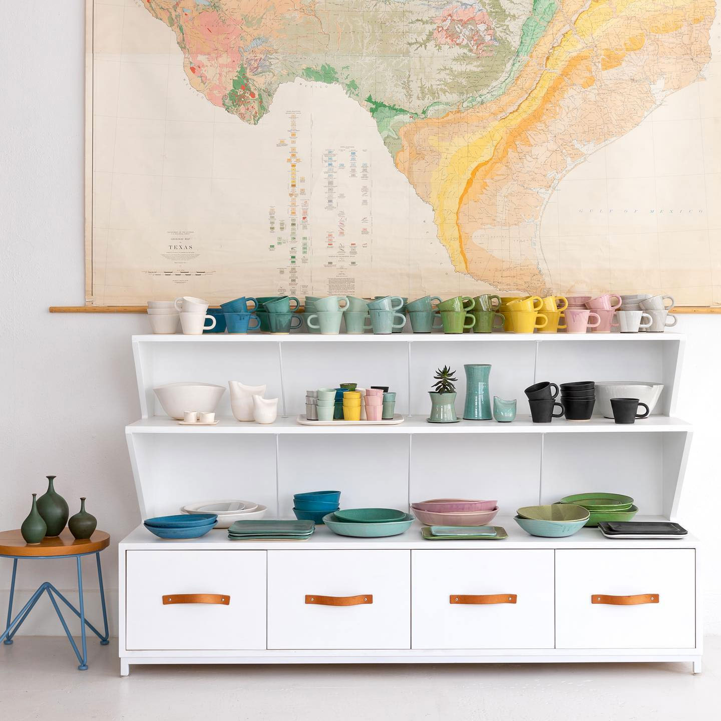 Colorful ceramics from Garza Marfa