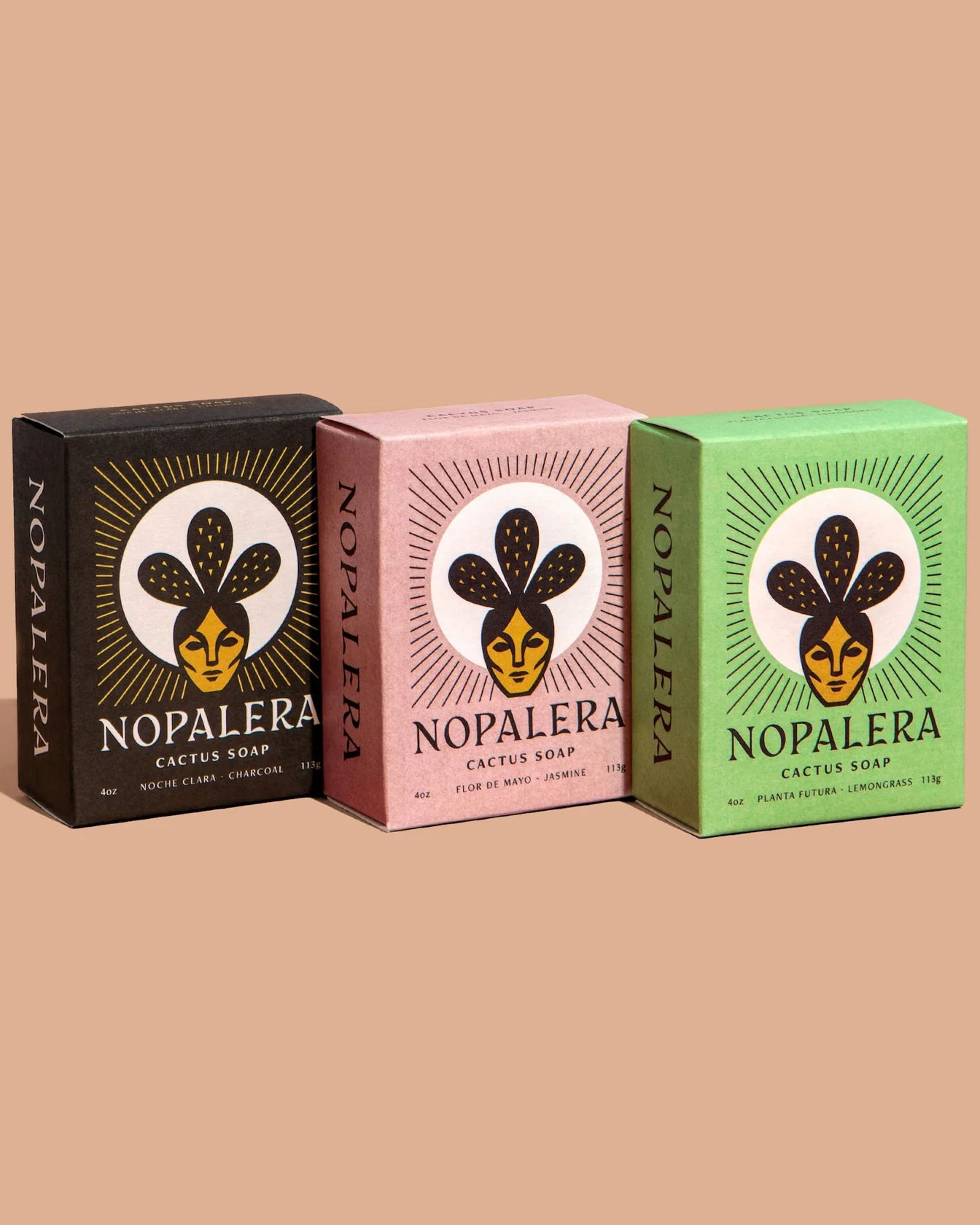 Nopalera cactus soap trio