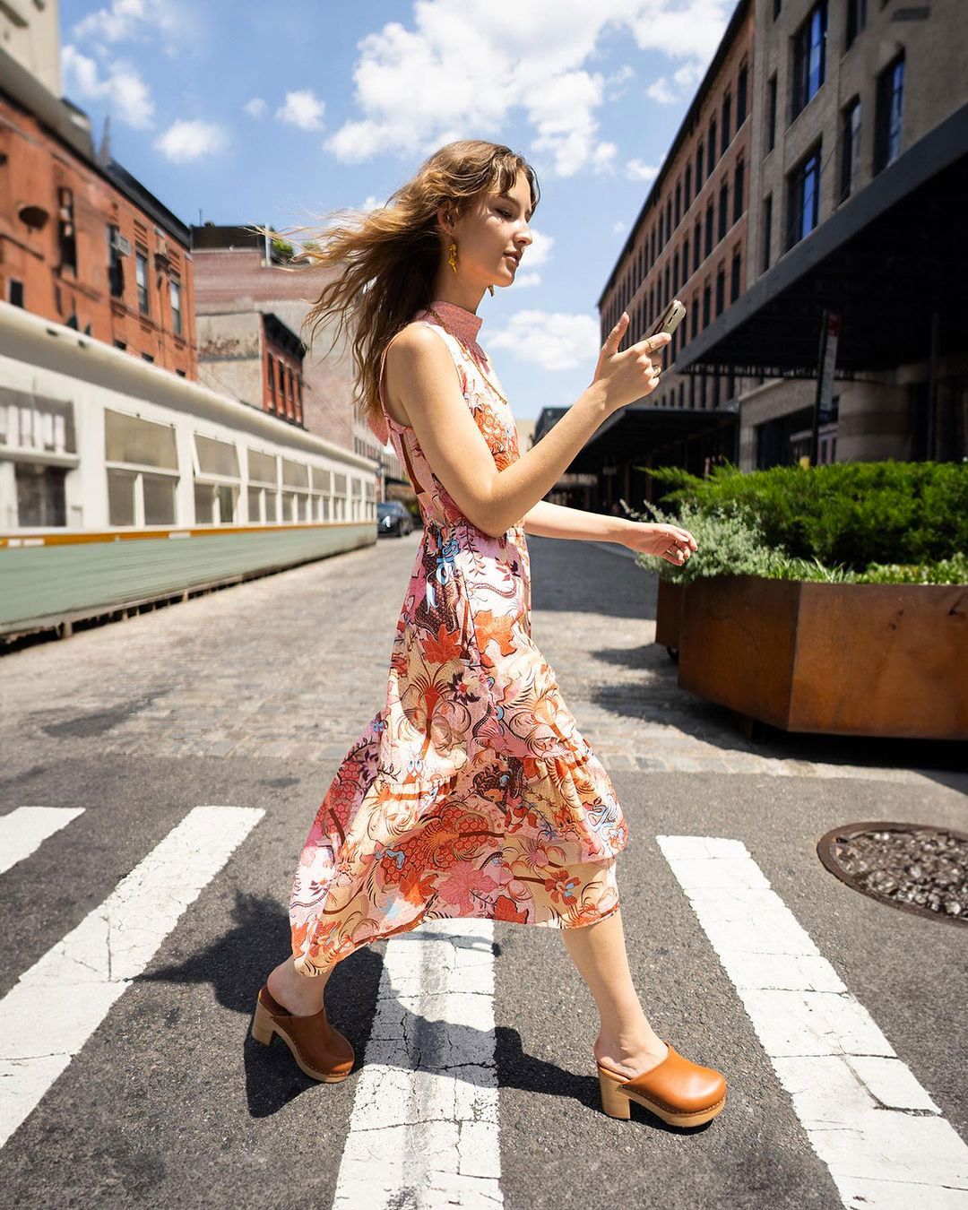 colorful dress from the kit - ethical brands like zara